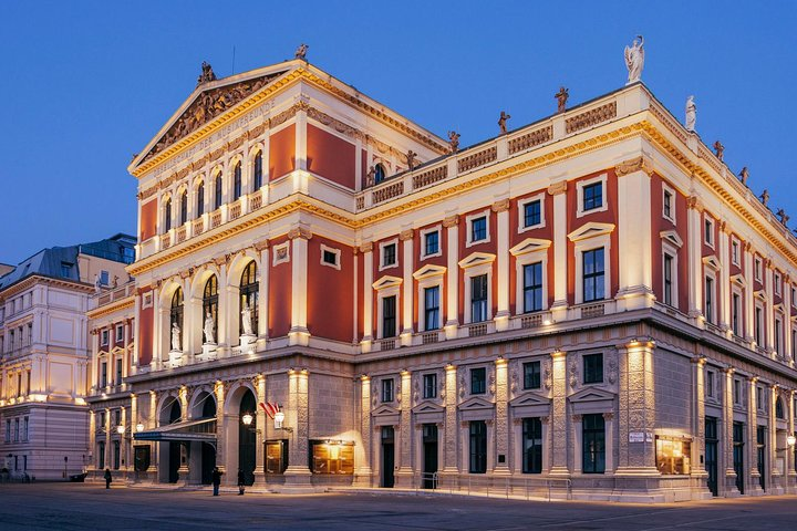Marvel at the stunning architecture of Musikverein where the elegance of Vienna meets the timeless melodies of Mozart and Vivaldi creating an unforgettable evening of classical music.