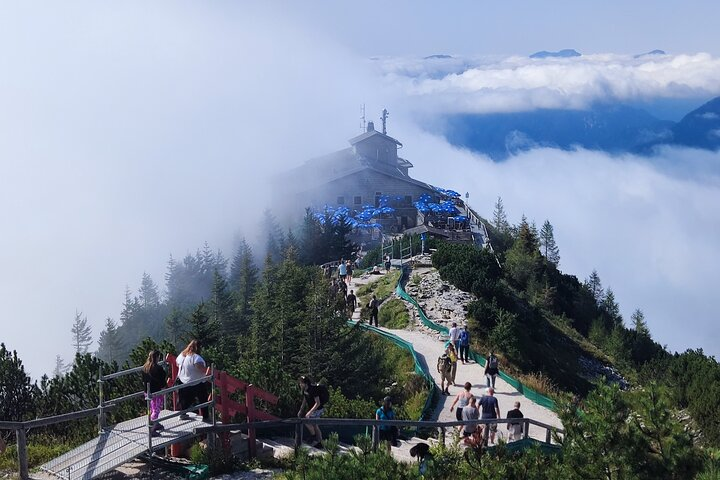 The Summit: Walking the final path to the Eagle's Nest (Kehlsteinhaus) at 1,834 meters