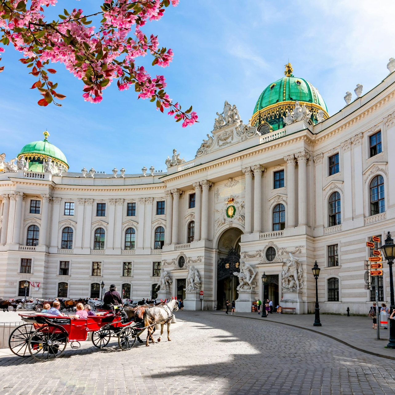 Explore the grand architecture of Hofburg Palace where history unfolds. Enjoy a leisurely stroll among blooming trees soaking in the rich heritage of the Habsburgs' former splendor.