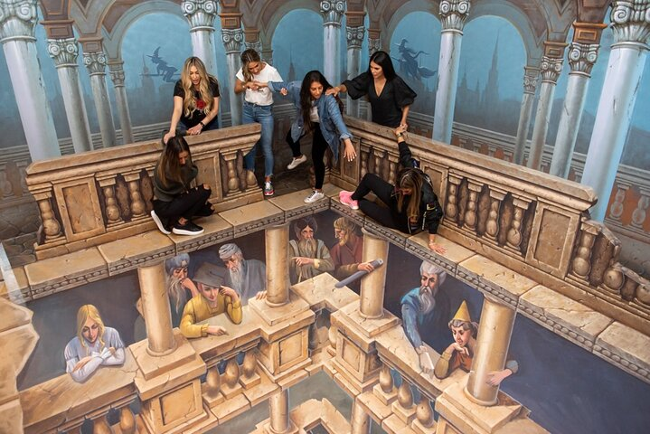 Step into a world where art comes alive allowing you to pose alongside stunning hand-painted installations. Capture memorable moments with friends in an interactive gallery that sparks creativity.