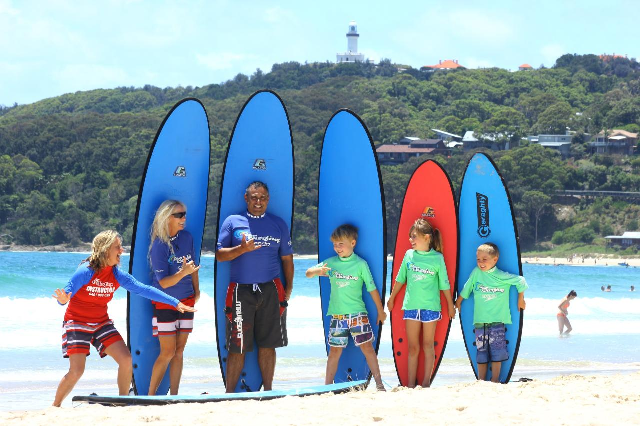 Byron Family Private Surf Lesson - Photo 1 of 7