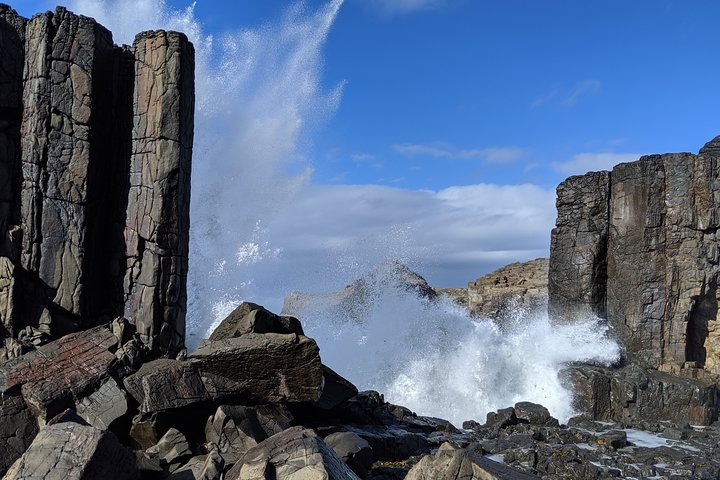 Incredible black lava rock formations