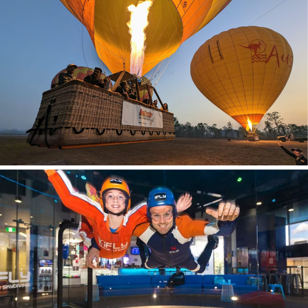 Gold Coast Classic Ballooning with 5 Star Beachside Breakfast + iFly indoor skydiving - Photo 1 of 19