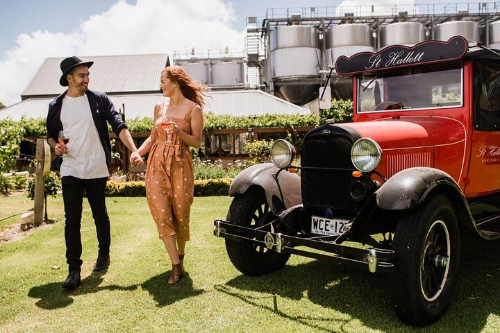 Indulge in delightful wine and food pairings while strolling through picturesque vineyards creating unforgettable memories amidst scenic views in the enchanting Barossa Valley.