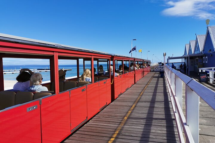 Experience a delightful train ride along Busselton Jetty surrounded by stunning views and the gentle ocean breeze all while exploring the Margaret River region's hidden gems.