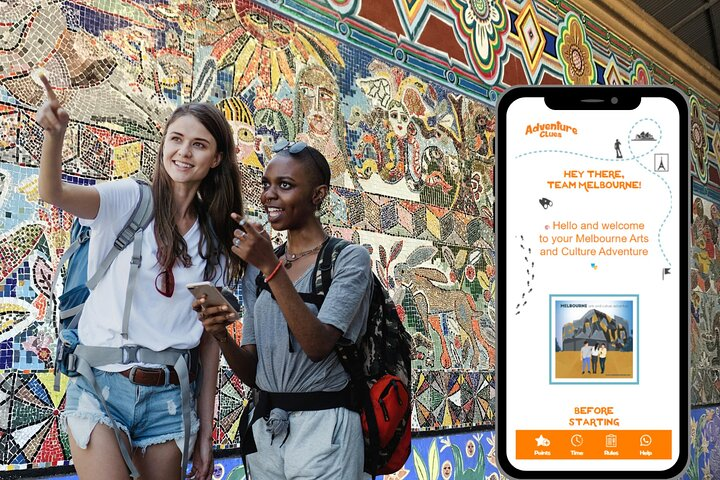 Discover hidden gems while exploring Melbourne’s art scene uncovering public artworks and enjoying riverside bars all while engaging in a fun scavenger hunt adventure.