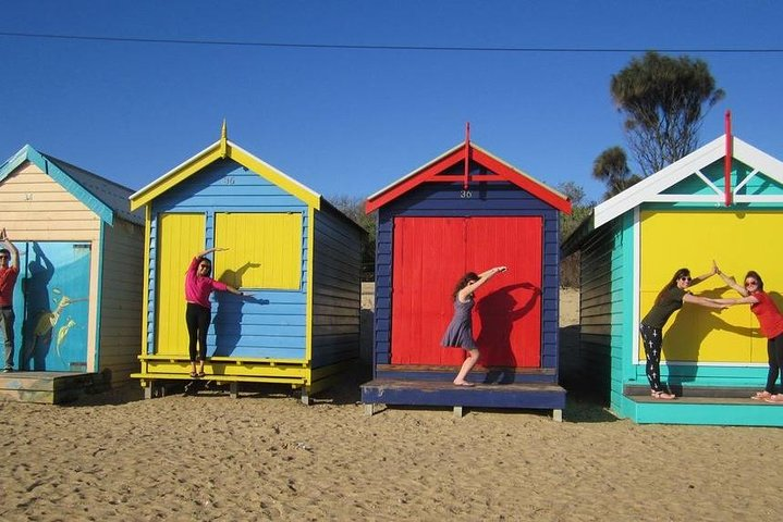 Experience the charm of colorful beach boxes along the Mornington Peninsula where fun meets picturesque views perfect for creating lasting memories with friends and family.