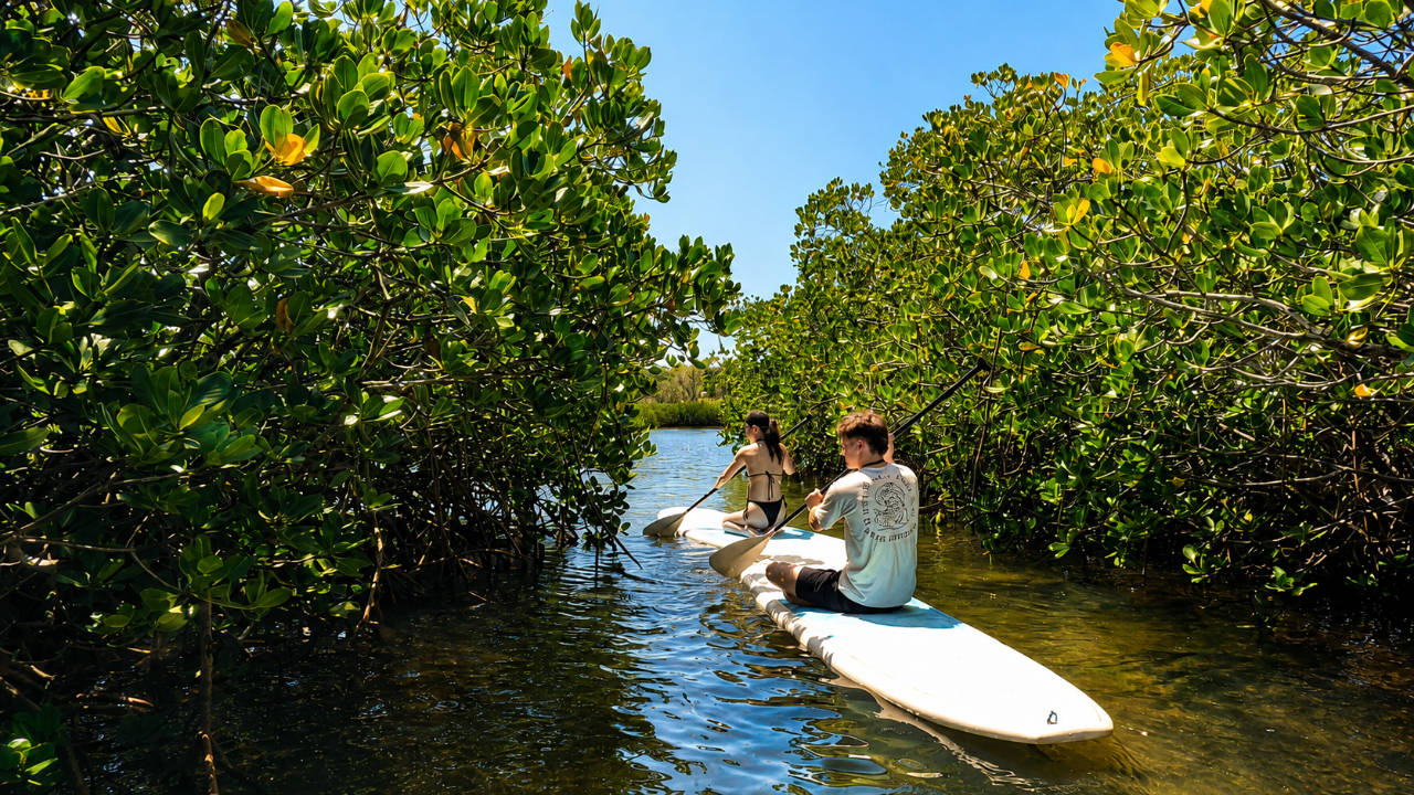 Noosa Stand Up Paddle & Mangrove Tunnel Tour - (Fully Guided) - Photo 1 of 9