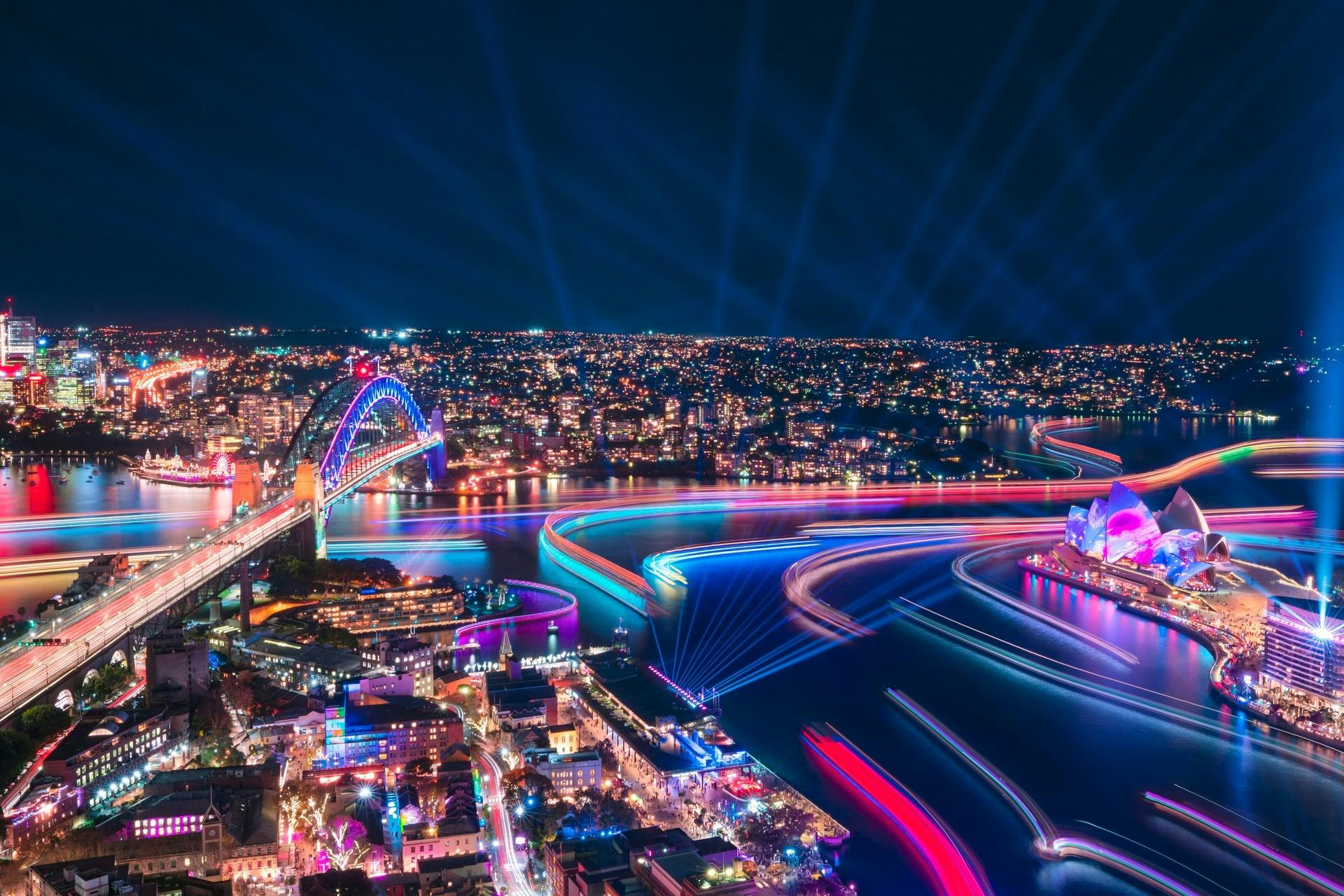 Sydney Harbour: Oz Jet Boat Vivid Sydney - Photo 1 of 3