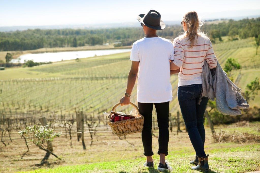 Indulge in a delightful picnic amid rolling vineyards savoring hand-picked wines and picturesque views perfect for a serene escape with someone special. Enjoy the open spaces and tranquil surroundings.