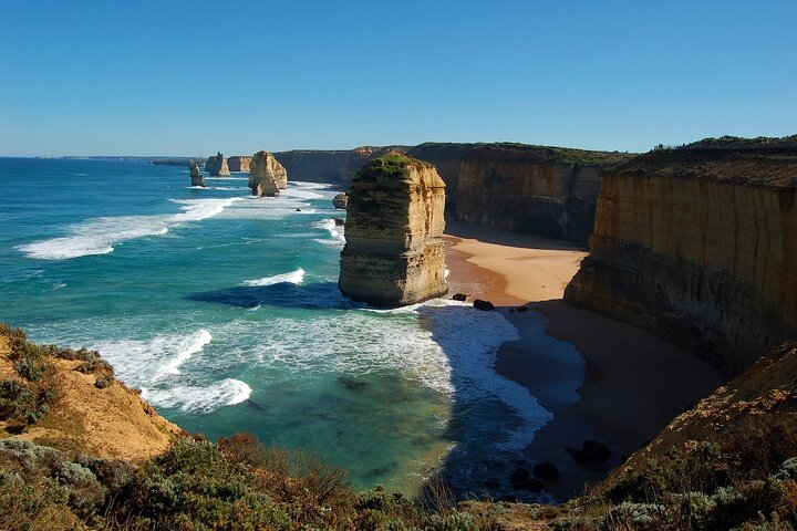 Experience breathtaking coastal views along the Great Ocean Road including iconic landmarks like The Twelve Apostles. A perfect day awaits in this stunning natural landscape!