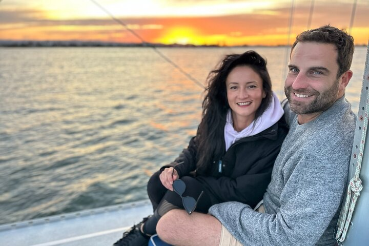 Beautiful sunset seen onboard Sun Sailing Sunset Charter