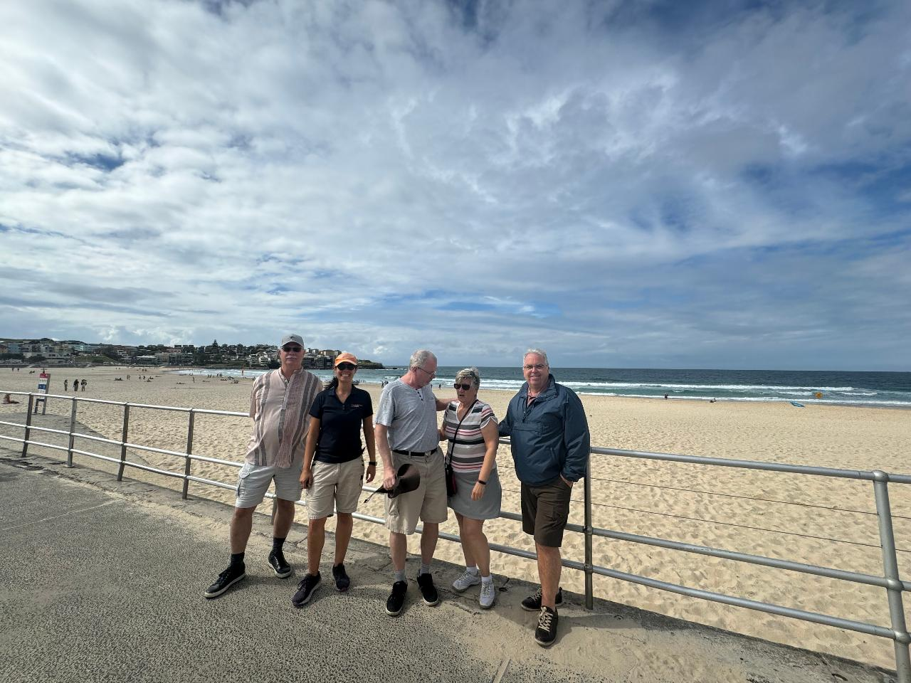 Experience the stunning views of Bondi Beach with a relaxing stroll while enjoying the fresh ocean breeze and the sound of the waves perfect for creating lasting memories.