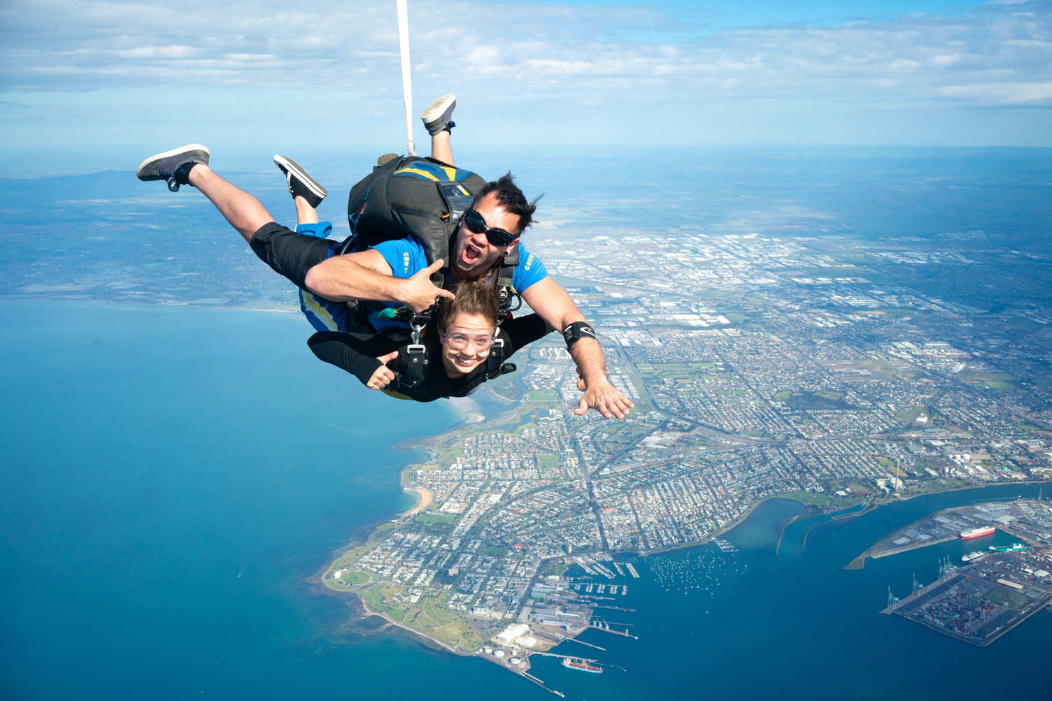 Experience an exhilarating 15000 ft plunge over Melbourne with 60 seconds of freefall and stunning panoramic views of Port Philip Bay below as you glide gracefully under the canopy.