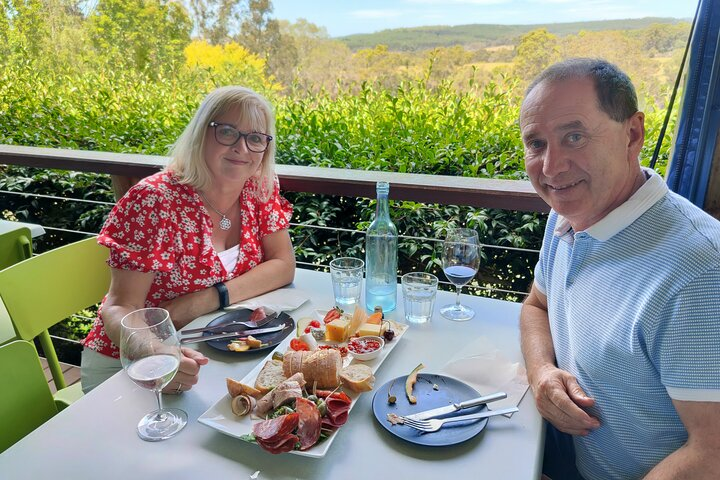 Shared platter lunch on Tasting Delicious Denmark full day tour with Busy Blue Bus Tours Albany WA