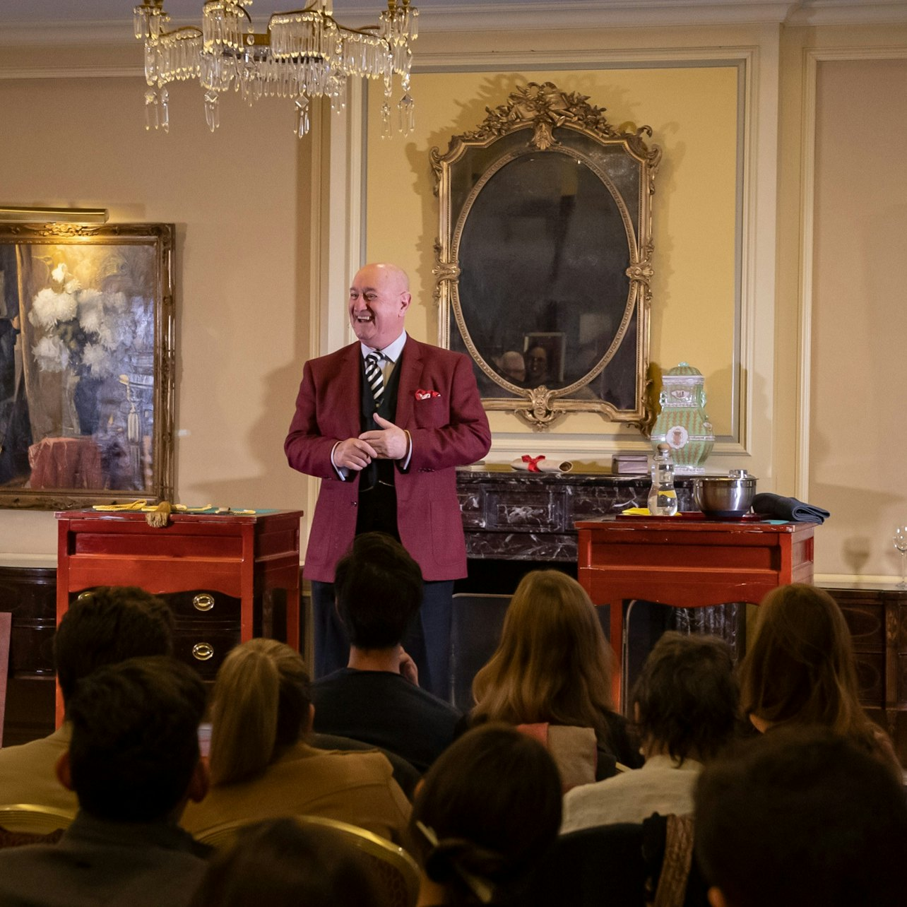 Experience an exquisite evening filled with elegance charming cuisine and mesmerizing magic all set in a sophisticated venue that transports you to a bygone era.