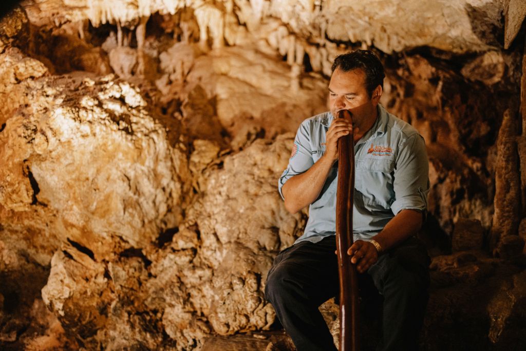 Experience the rich heritage of the Wadandi people as traditional sounds of the didgeridoo resonate through Ngilgi Cave offering insight into native culture and ancient stories.
