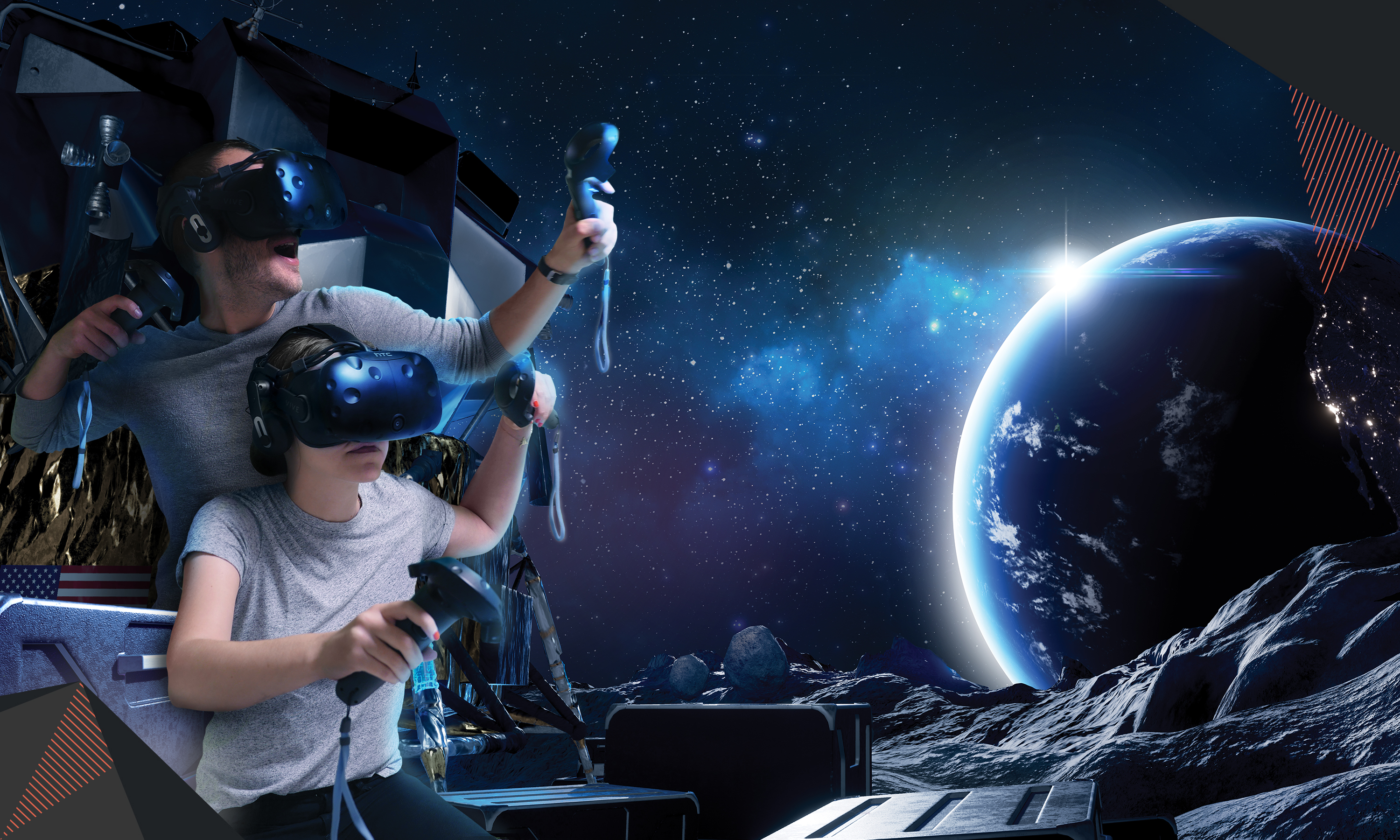 Dive into a 3D cinematic adventure with friends solving challenges across historical eras and battling in a retro arcade while exploring a captivating virtual universe in Melbourne.