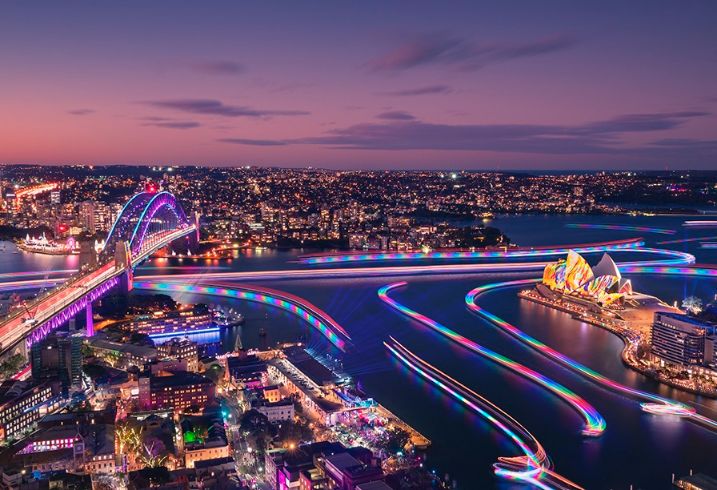 Delight in a 3-course dinner while cruising Sydney Harbour surrounded by stunning light displays and iconic landmarks creating an unforgettable evening on the water.