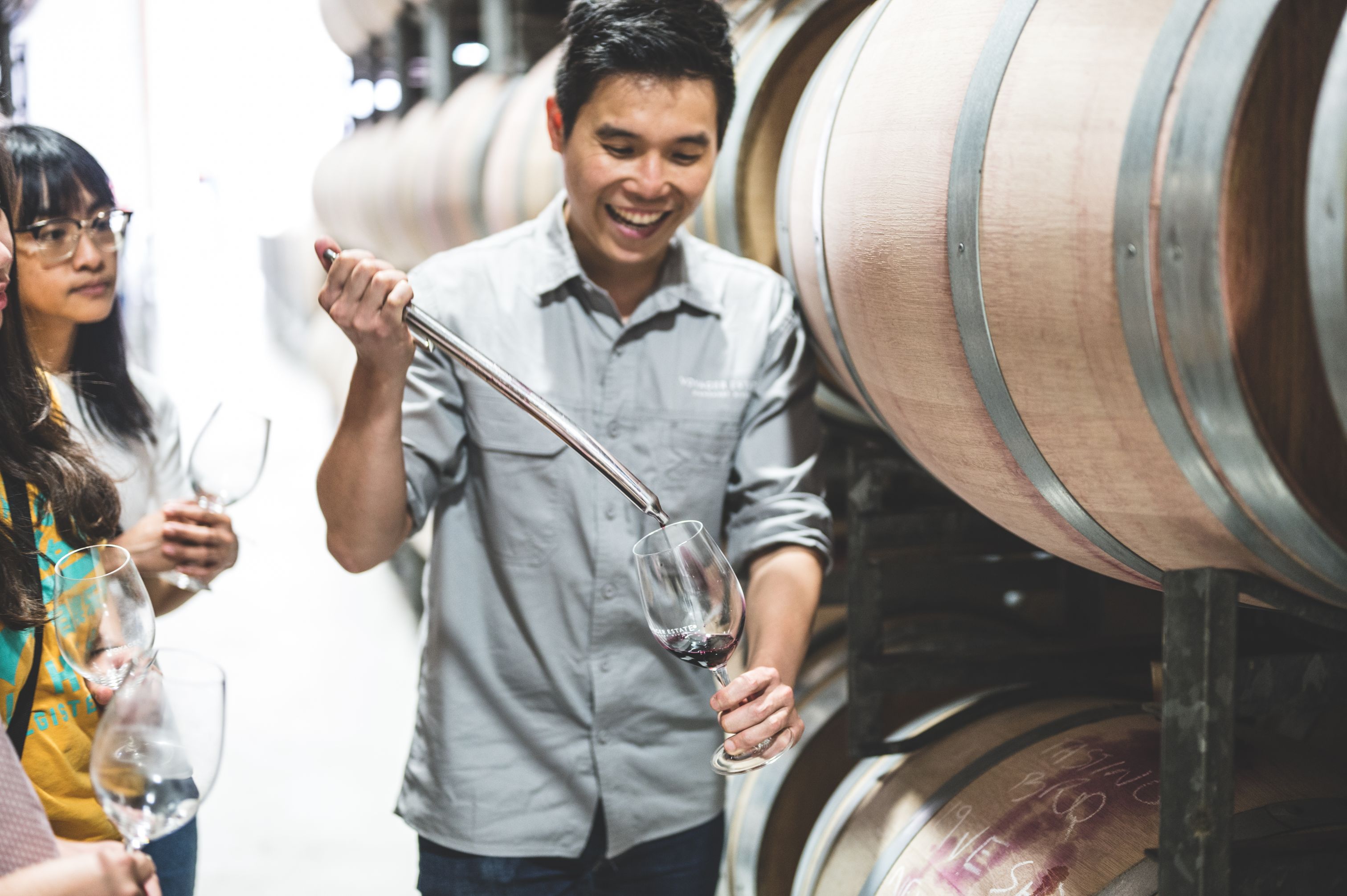 Experience the rich flavors of Voyager Estate as you sample wine straight from the barrel surrounded by the rustic charm of barrels and a shared passion for winemaking.