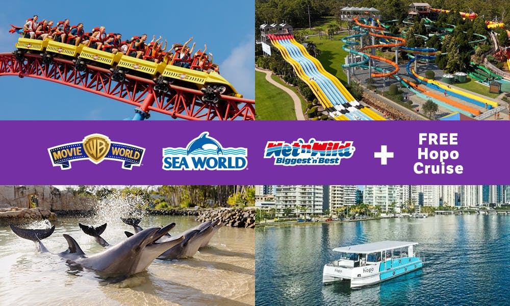 Warner Bros. Movie World, Sea World & Wet’n’Wild: 5-Day Pass + Roundtrip Ferry - Photo 1 of 4