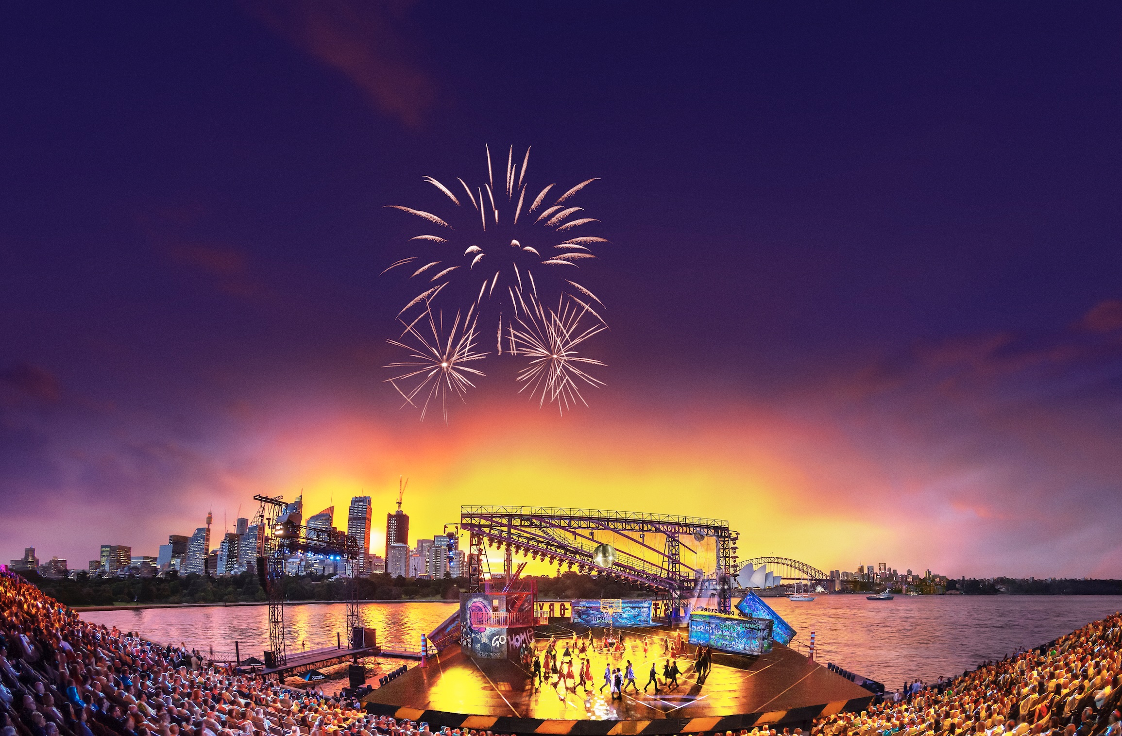 Under a stunning sunset immerse yourself in the world of West Side Story as live music and fireworks create a magical evening on Sydney Harbour. Experience artistry and romance like never before.