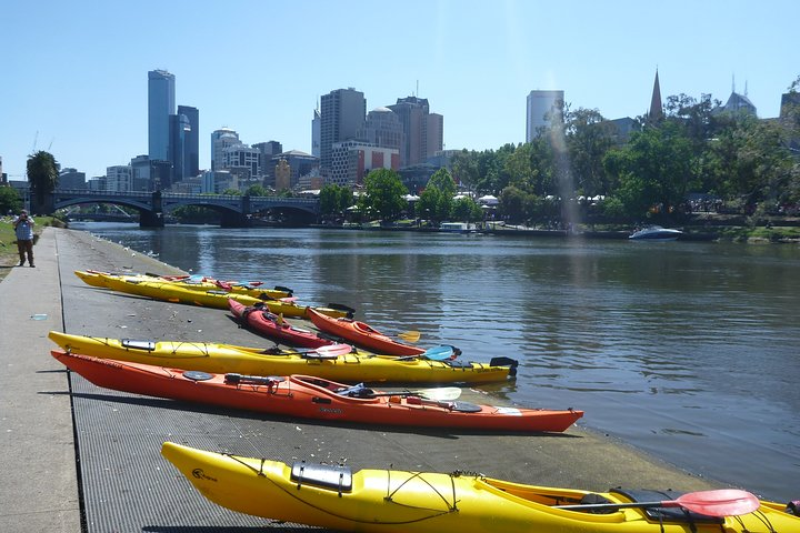 End point at rowing sheds, Princes Bridge, Melbourne Central.