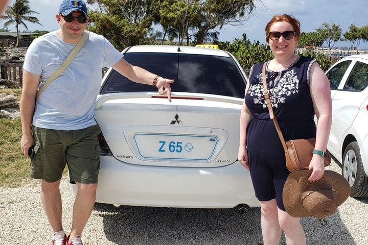 Jamie & Dawn showing off with their car for the day!