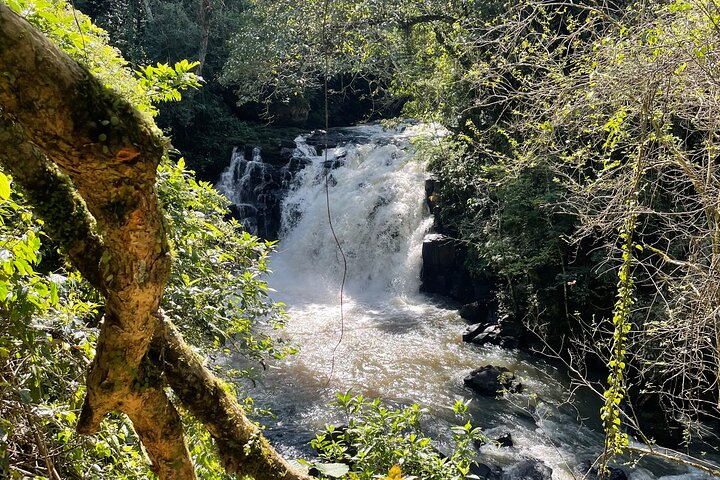 View of the waterfall from Quintal de Casa