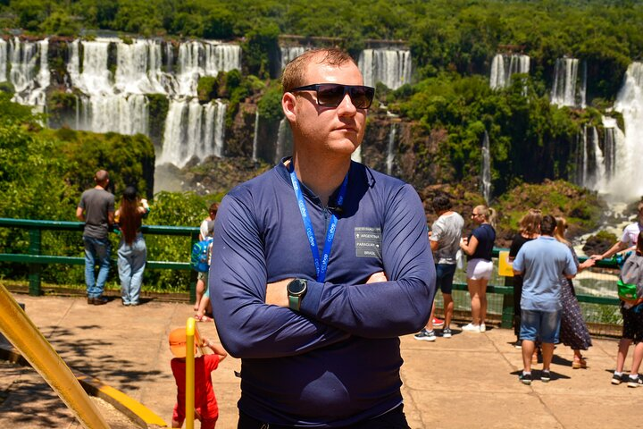 Guide Adilson at Iguazu Falls