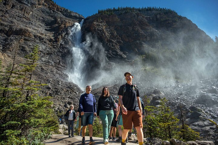 Embark on an adventure through Yoho & Kootenay National Parks with stop at Emerald Lake, Takakkaw Falls, and Marble Canyon.
