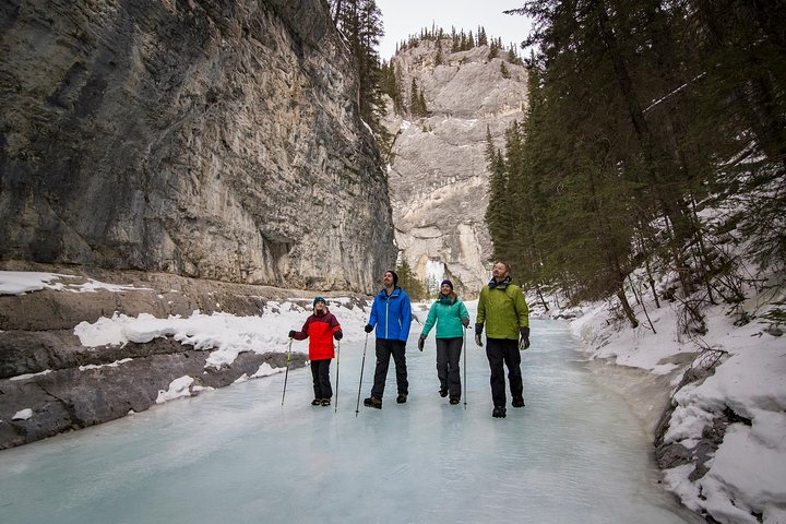 Walk on a frozen creek bed