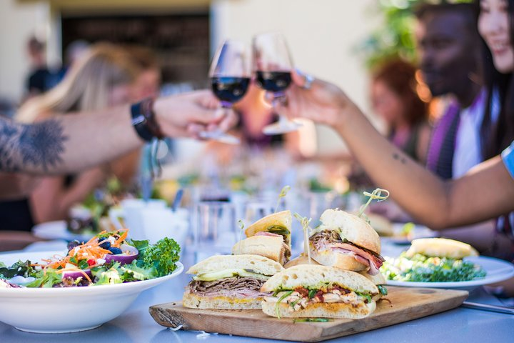 Gourmet paninis and house made salads at Luckett Vineyards