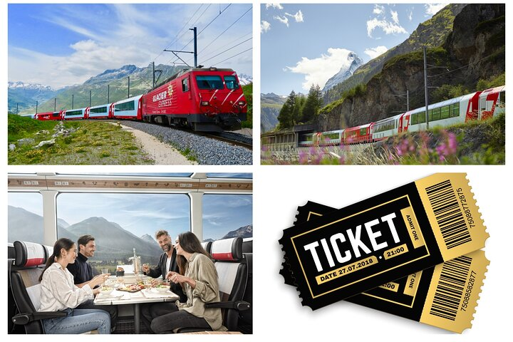 Glacier Express Train Zermatt to St. Moritz 1st Class Ticket - Photo 1 of 6