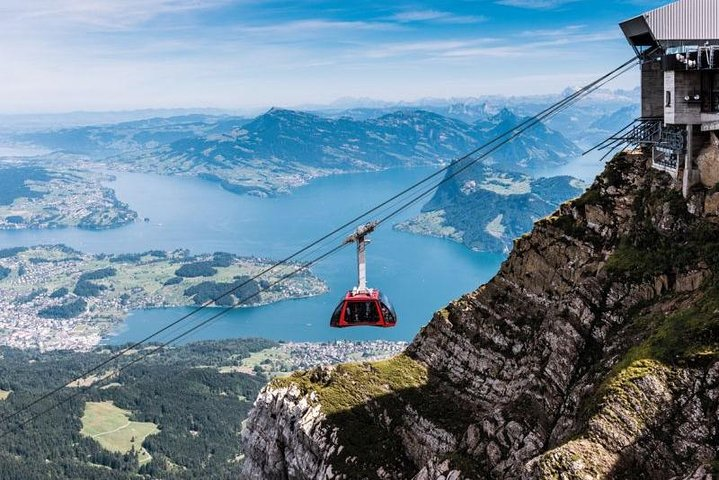 Ride the iconic gondola to Mount Pilatus soaking in breathtaking views of Lake Lucerne and the rugged Swiss Alps an unforgettable adventure awaits on this summer day trip from Zurich.