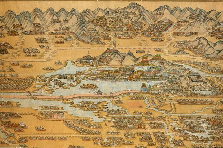 summer palace freehand sketching map