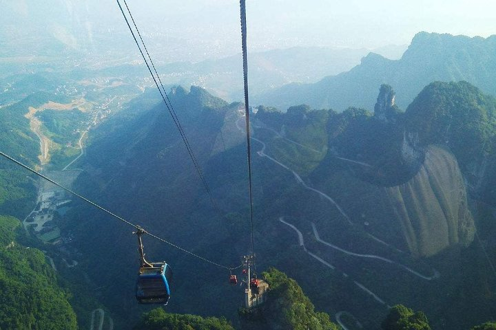 The cabe car at Tianmen mountain