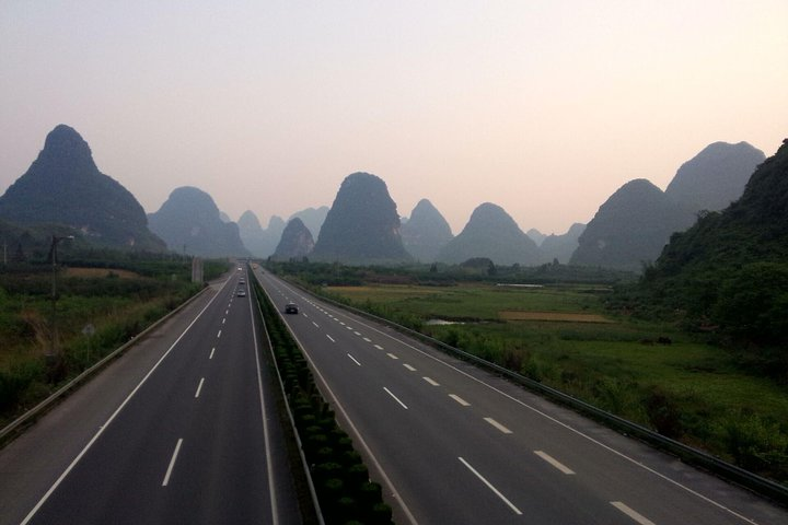 The Highway view to Yangshuo