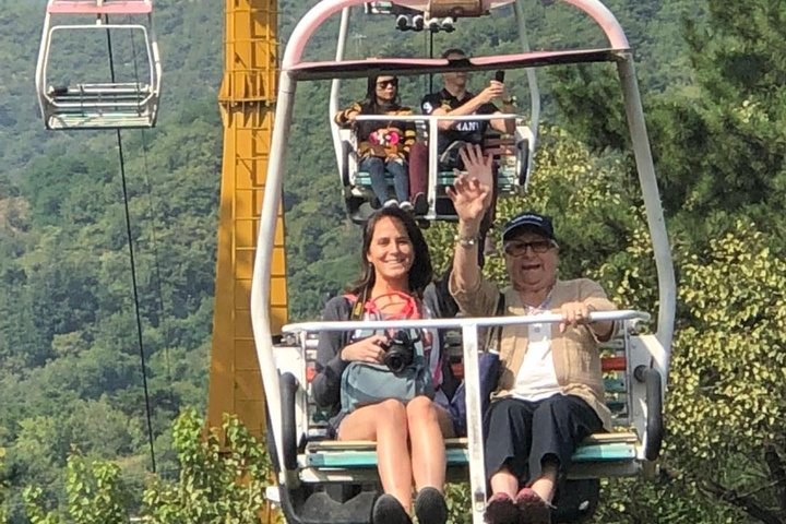 chairlift ride up to the Great Wall
