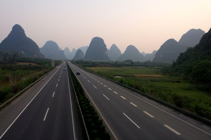 The Highway view to Yangshuo