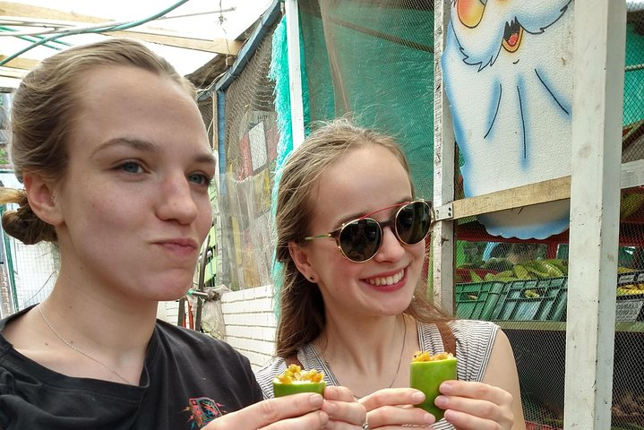 Tasting of local fruits- La Perseverancia Distric Market Square