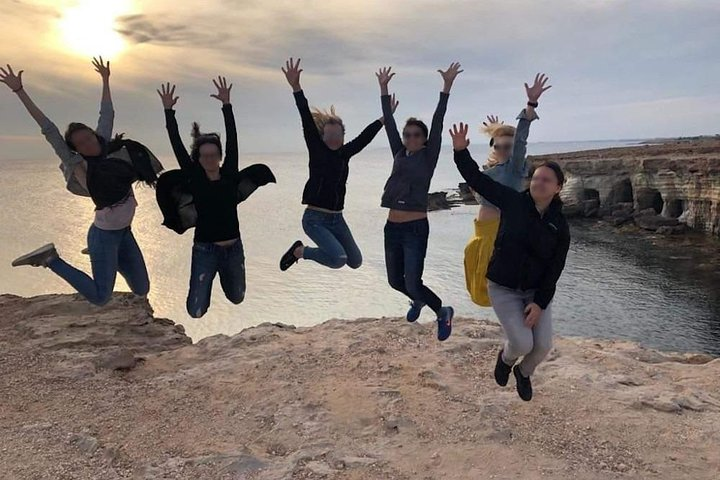 Having fun at Cape Greko Sea Caves