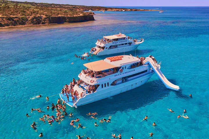 Blue Lagoon (Akamas) Bus & Boat Tour with Water Slide From Paphos - Photo 1 of 11