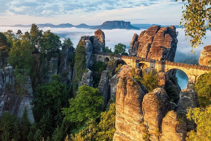 The legendary Bastei bridge in Germany