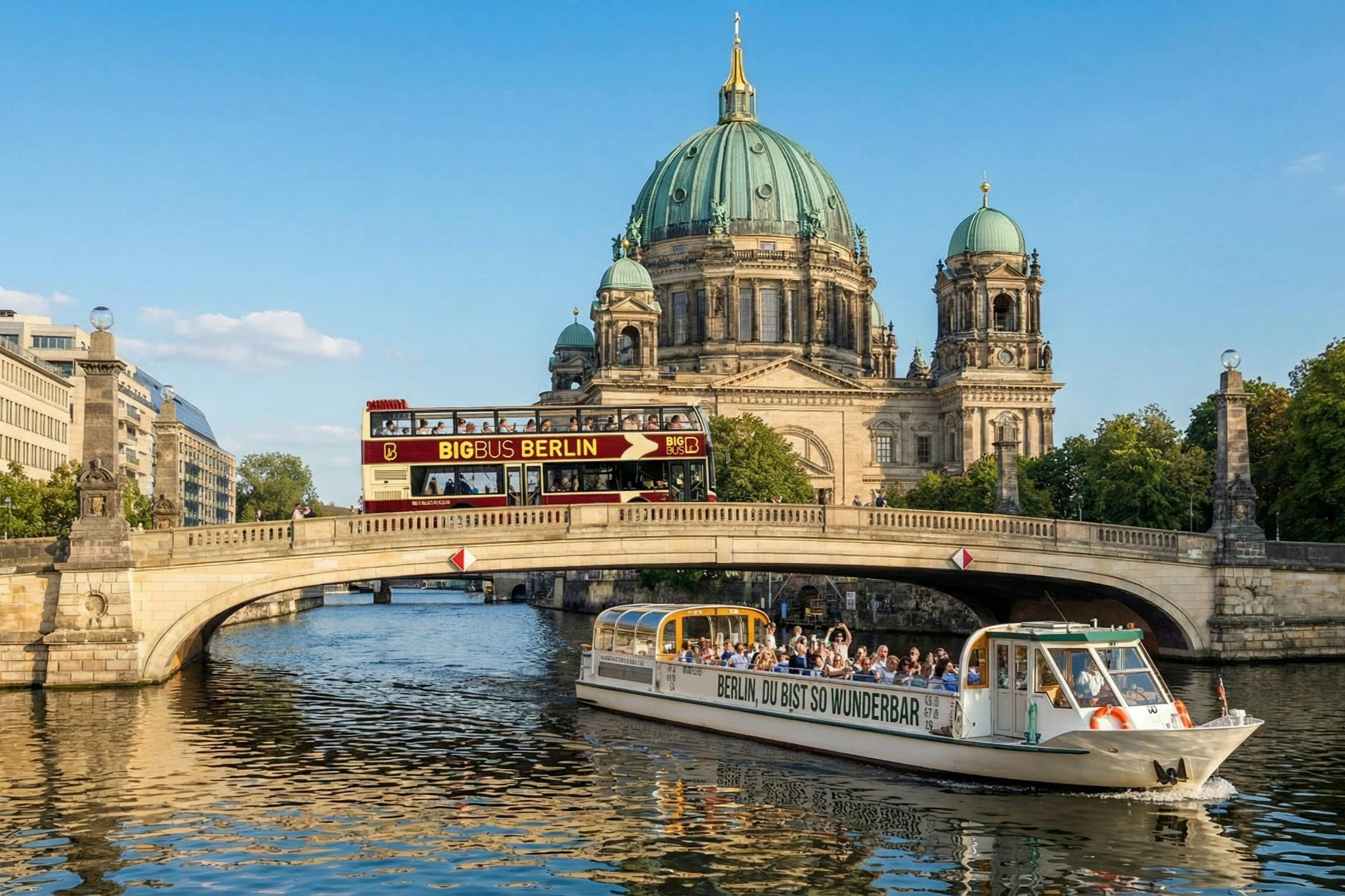 Big Bus Berlin: 24-Hr Hop-on Hop-off Bus + River Cruise - Photo 1 of 8