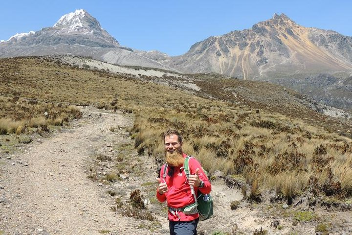 Hiking at Ilinizas Reserve.