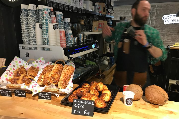 Serving coffee