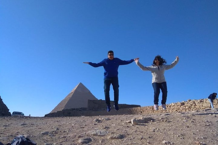 Fun at Giza pyramids 