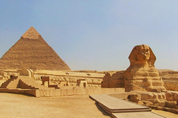 Giza pyramids and Sphinx