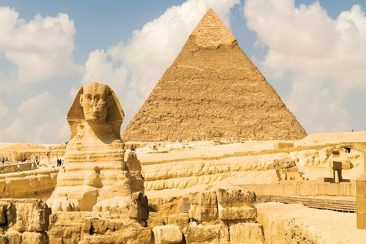 Giza pyramids and Sphinx